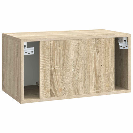 Väggmonterad TV-bänk Väggmonterad Sonoma-ek 59,5 x 31 x 30 cm
