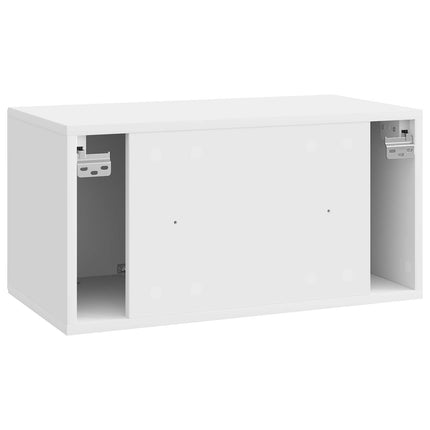 Väggmonterad TV-bänk Vit högglans 59,5 x 31 x 30 cm