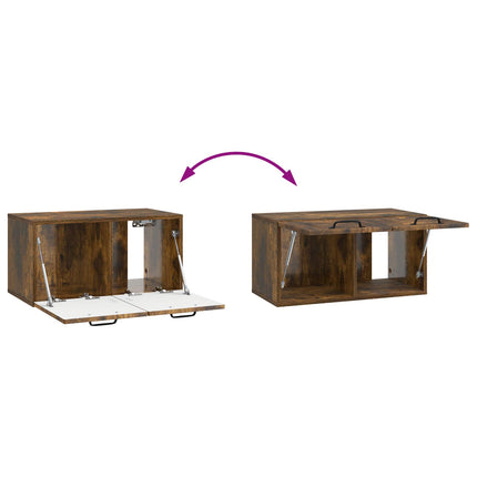 Väggmonterad TV-bänk Rökt ek 59,5 x 31 x 30 cm Konstruerat trä