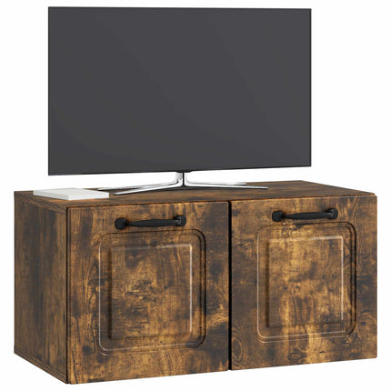 Väggmonterad TV-bänk Rökt ek 59,5 x 31 x 30 cm Konstruerat trä