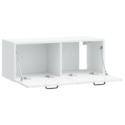 Väggmonterad TV-bänk Vit 78,5 x 31 x 30 cm Konstruerat trä