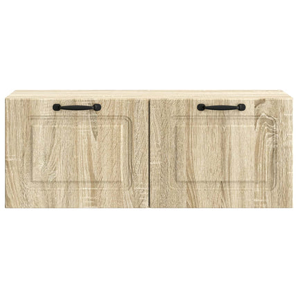 Väggmonterad TV-bänk Väggmonterad Sonoma-ek 78,5 x 31 x 30 cm