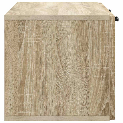 Väggmonterad TV-bänk Väggmonterad Sonoma-ek 78,5 x 31 x 30 cm