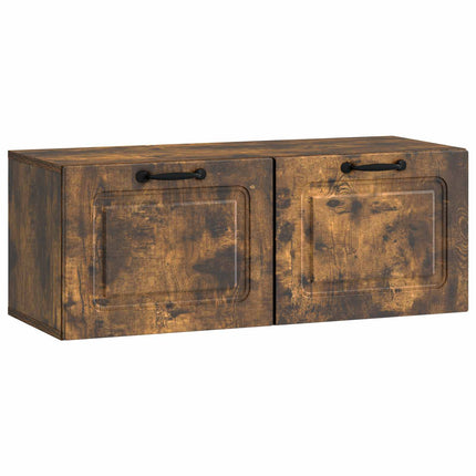 Väggmonterad TV-bänk Rökt ek 78,5 x 31 x 30 cm Konstruerat trä