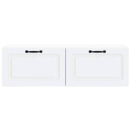 Väggmonterad TV-bänk Vit 98 x 31 x 30 cm Konstruerat trä