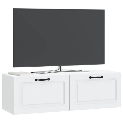 Väggmonterad TV-bänk Vit 98 x 31 x 30 cm Konstruerat trä