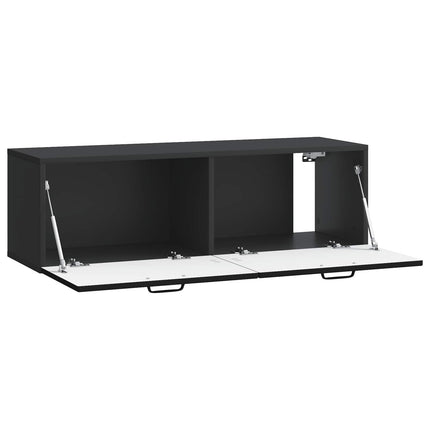 Väggmonterad TV-bänk Svart 98 x 31 x 30 cm Konstruerat trä