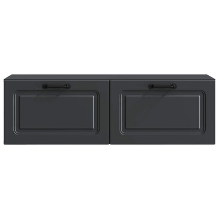 Väggmonterad TV-bänk Svart 98 x 31 x 30 cm Konstruerat trä