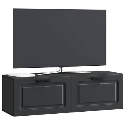Väggmonterad TV-bänk Svart 98 x 31 x 30 cm Konstruerat trä