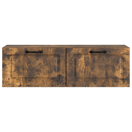 Väggmonterad TV-bänk Rökt ek 98 x 31 x 30 cm Konstruerat trä