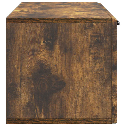 Väggmonterad TV-bänk Rökt ek 98 x 31 x 30 cm Konstruerat trä