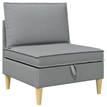 Modulsoffor med förvaring 3 pcs Ljusgrå Tyg