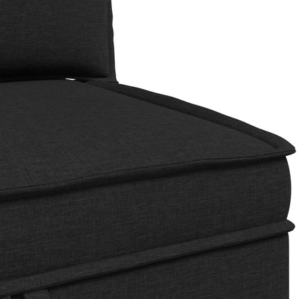 Modulsoffor med förvaring 3 pcs Svart Tyg