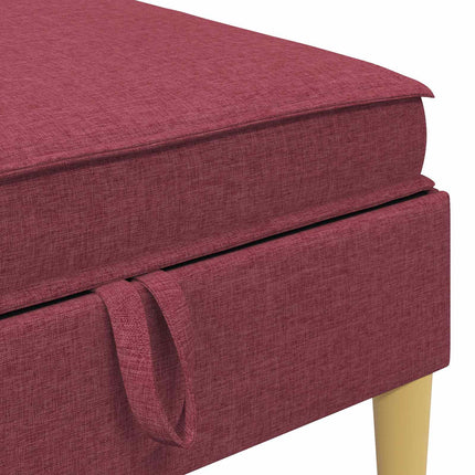 Modulsoffor med förvaring 6 pcs Vinröd Tyg
