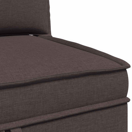Modulsoffor med förvaring 3 pcs Mörkbrun Tyg