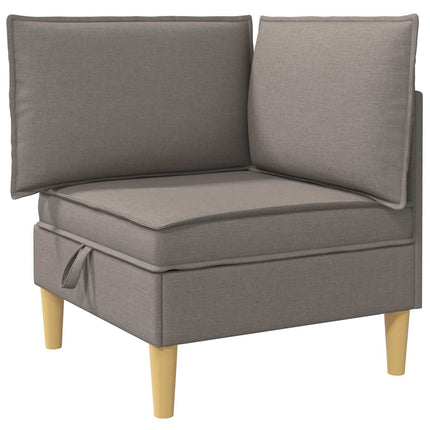 Modulsoffor med förvaring 6 pcs Taupe Tyg