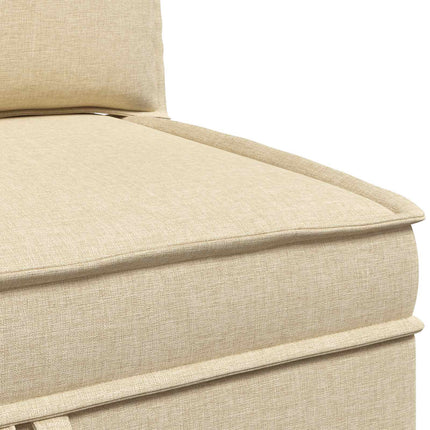 Modulsoffor med förvaring 4 pcs Gräddvit Tyg