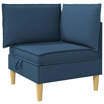 Modulsoffor med förvaring 3 pcs Blå Tyg