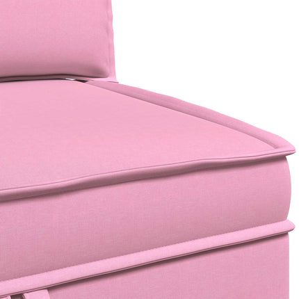 Modulsoffor med förvaring 3 pcs Rosa Tyg