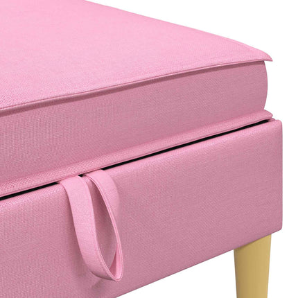Modulsoffor med förvaring 5 pcs Rosa Tyg