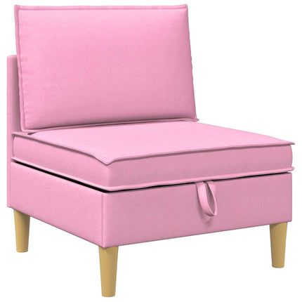 Modulsoffor med förvaring 5 pcs Rosa Tyg
