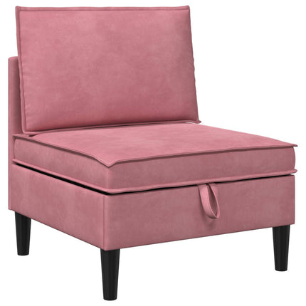 Möbelset för vardagsrummet med kudde 4 pcs Rosa Sammet