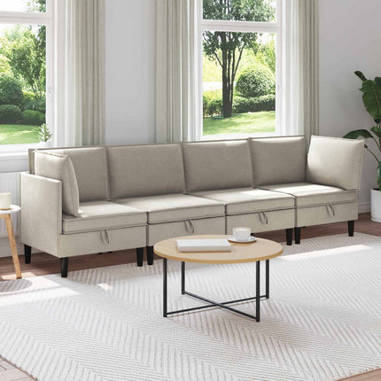 Möbelset för vardagsrummet 4 pcs Havre Tyg