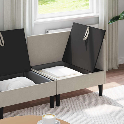 Möbelset för vardagsrummet 4 pcs Havre Tyg