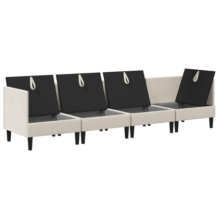 Möbelset för vardagsrummet 4 pcs Havre Tyg