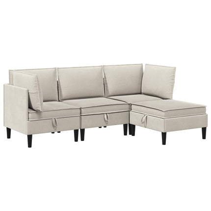 Möbelset för vardagsrummet 4 pcs Havre Tyg