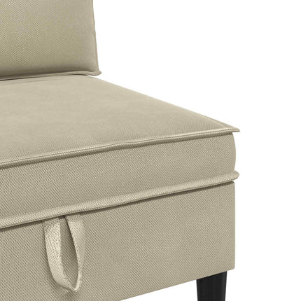 Möbelset för vardagsrummet 4 pcs Sand Tyg