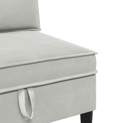Möbelset för vardagsrummet 3 pcs Ljusgrå Tyg