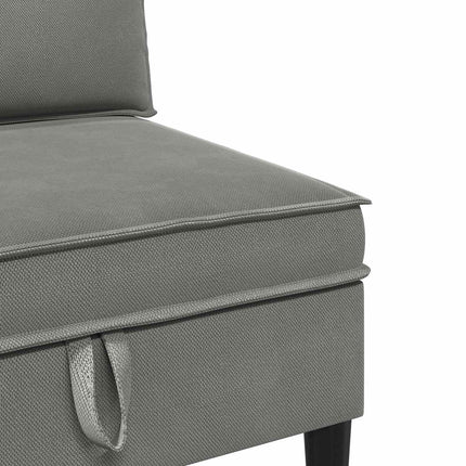 Möbelset för vardagsrummet 3 pcs Mörkgrå Tyg
