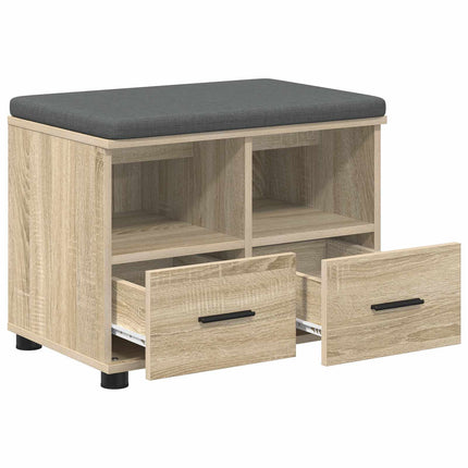 Hallbänk Sonoma-ek 60 x 38 x 46 cm Konstruerat Trä och Tyg