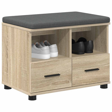 Hallbänk Sonoma-ek 60 x 38 x 46 cm Konstruerat Trä och Tyg
