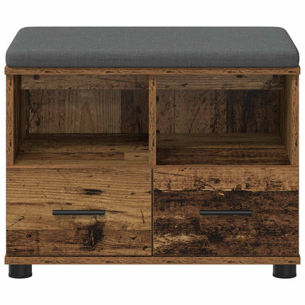 Hallbänk Gammalt trä 60 x 38 x 46 cm Konstruerat Trä och Tyg