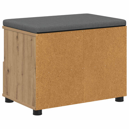 Hallbänk Artisan Ek 60 x 38 x 46 cm Konstruerat Trä och Tyg
