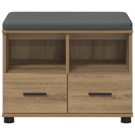 Hallbänk Artisan Ek 60 x 38 x 46 cm Konstruerat Trä och Tyg