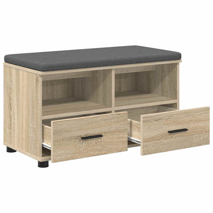 Hallbänk Sonoma-ek 80 x 38 x 46 cm Konstruerat Trä och Tyg