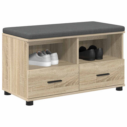 Hallbänk Sonoma-ek 80 x 38 x 46 cm Konstruerat Trä och Tyg
