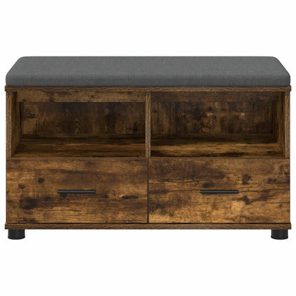Hallbänk Rökt Ek 80 x 38 x 46 cm Konstruerat Trä och Tyg