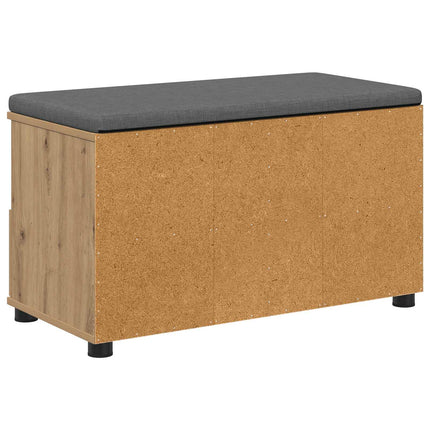 Hallbänk Artisan Ek 80 x 38 x 46 cm Konstruerat Trä och Tyg