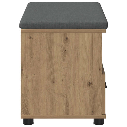 Hallbänk Artisan Ek 80 x 38 x 46 cm Konstruerat Trä och Tyg