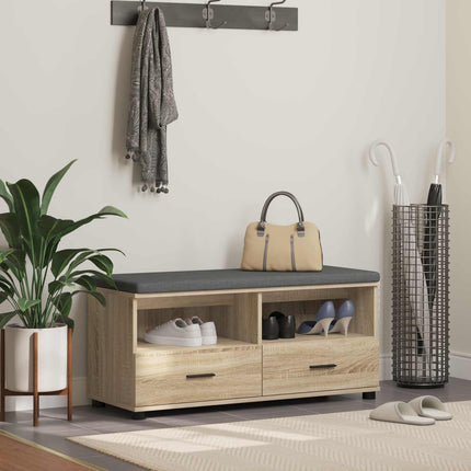 Hallbänk Sonoma-ek 100 x 38 x 46 cm Konstruerat Trä och Tyg