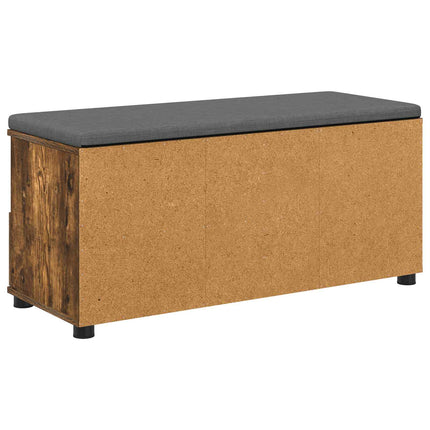 Hallbänk Rökt Ek 100 x 38 x 46 cm Konstruerat Trä och Tyg