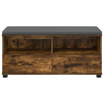 Hallbänk Rökt Ek 100 x 38 x 46 cm Konstruerat Trä och Tyg