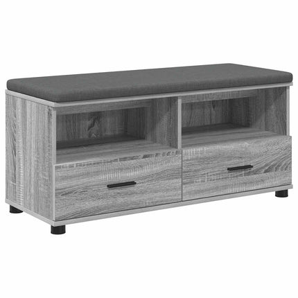 Hallbänk Grå Sonoma 100 x 38 x 46 cm Konstruerat Trä och Tyg