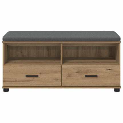 Hallbänk Artisan Ek 100 x 38 x 46 cm Konstruerat Trä och Tyg