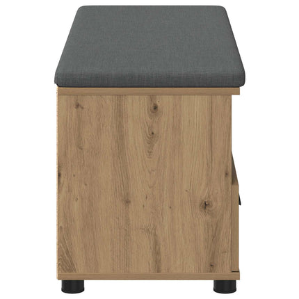 Hallbänk Artisan Ek 100 x 38 x 46 cm Konstruerat Trä och Tyg