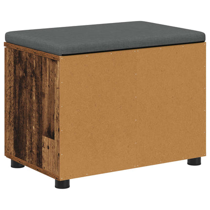 Hallbänk Gammalt trä 60 x 38 x 46 cm Konstruerat Trä och Tyg